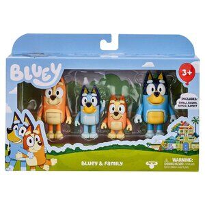 Bluey and Family: Bingo Bandit and Chilli 4 Figure Pack Articulated Character Ac